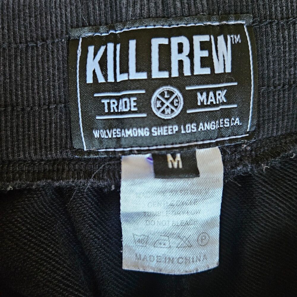 Kill Crew MMXX Joggers Men's M Black Graphic Sweatpants Gym Athletic Activewear - Picture 3 of 7